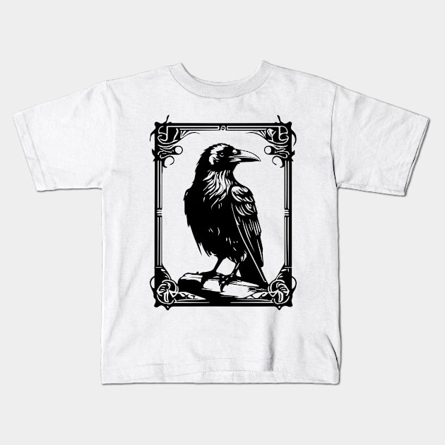 the black raven Kids T-Shirt by lkn